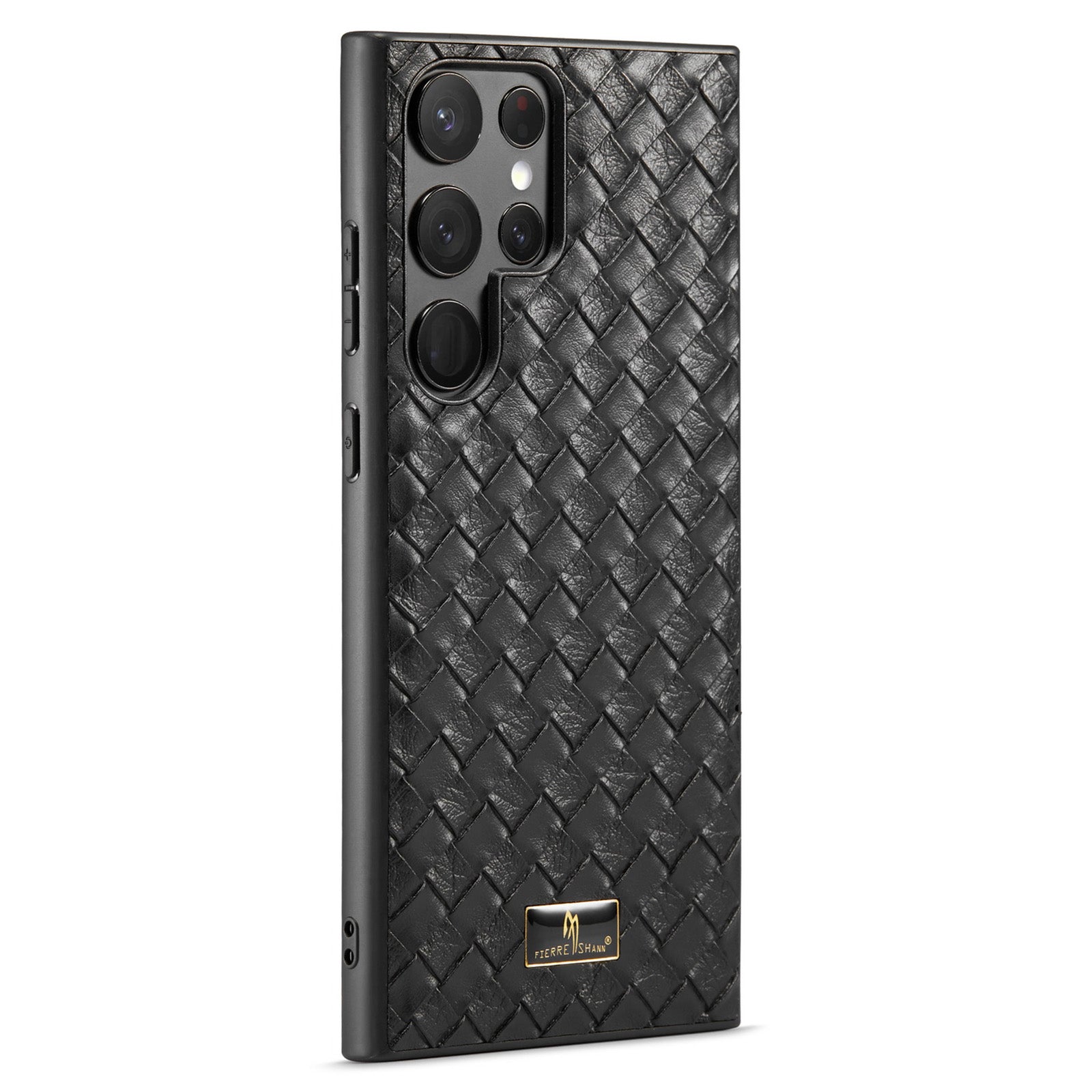 FIERRE SHANN For Samsung Galaxy S23 Ultra Phone Case Hardware Decor PU Leather TPU Cover FIERRE SHANN For Samsung Galaxy S23 Ultra Phone Case Hardware Decor PU Leather TPU Cover